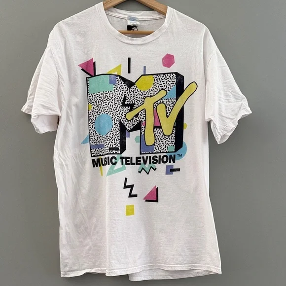 ‘90s MTV 100% Cotton T-Shirt - Large - Picture 1 of 6